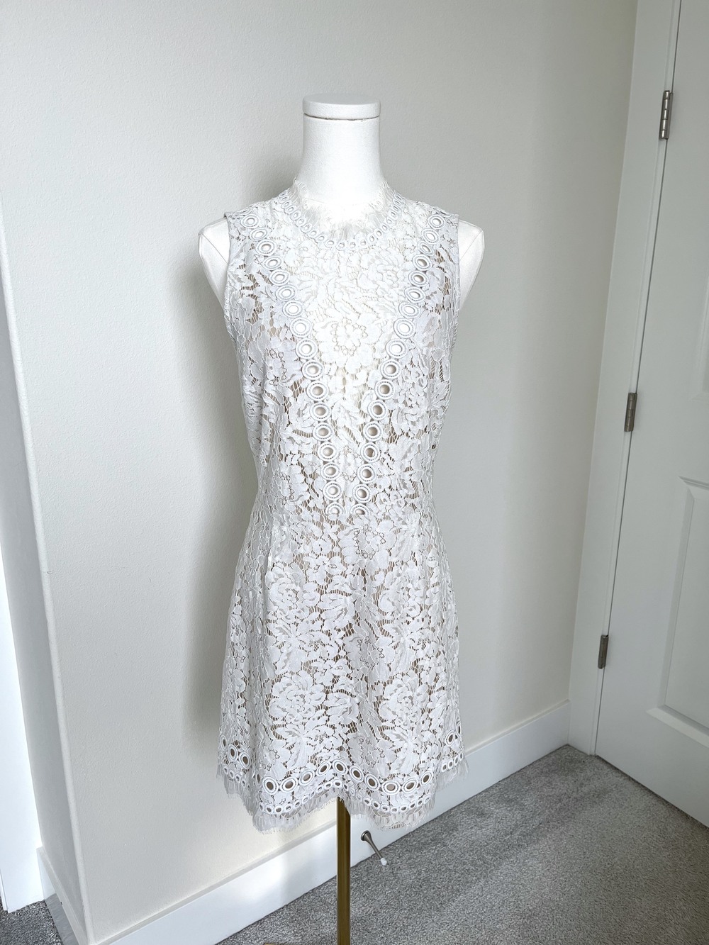 Saylor x Free People Coquette French Girl Open Back Lace Mini Dress - Picture 2 of 11